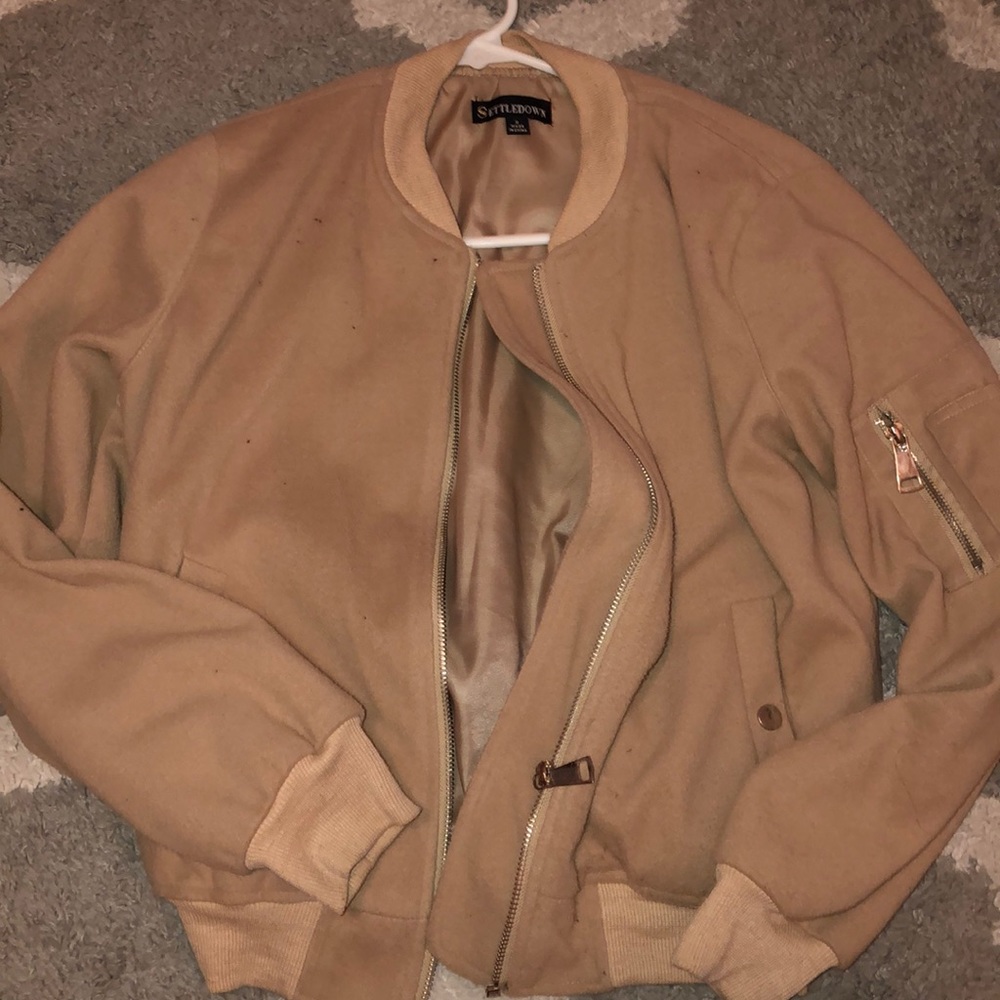 Tan bomber jacket